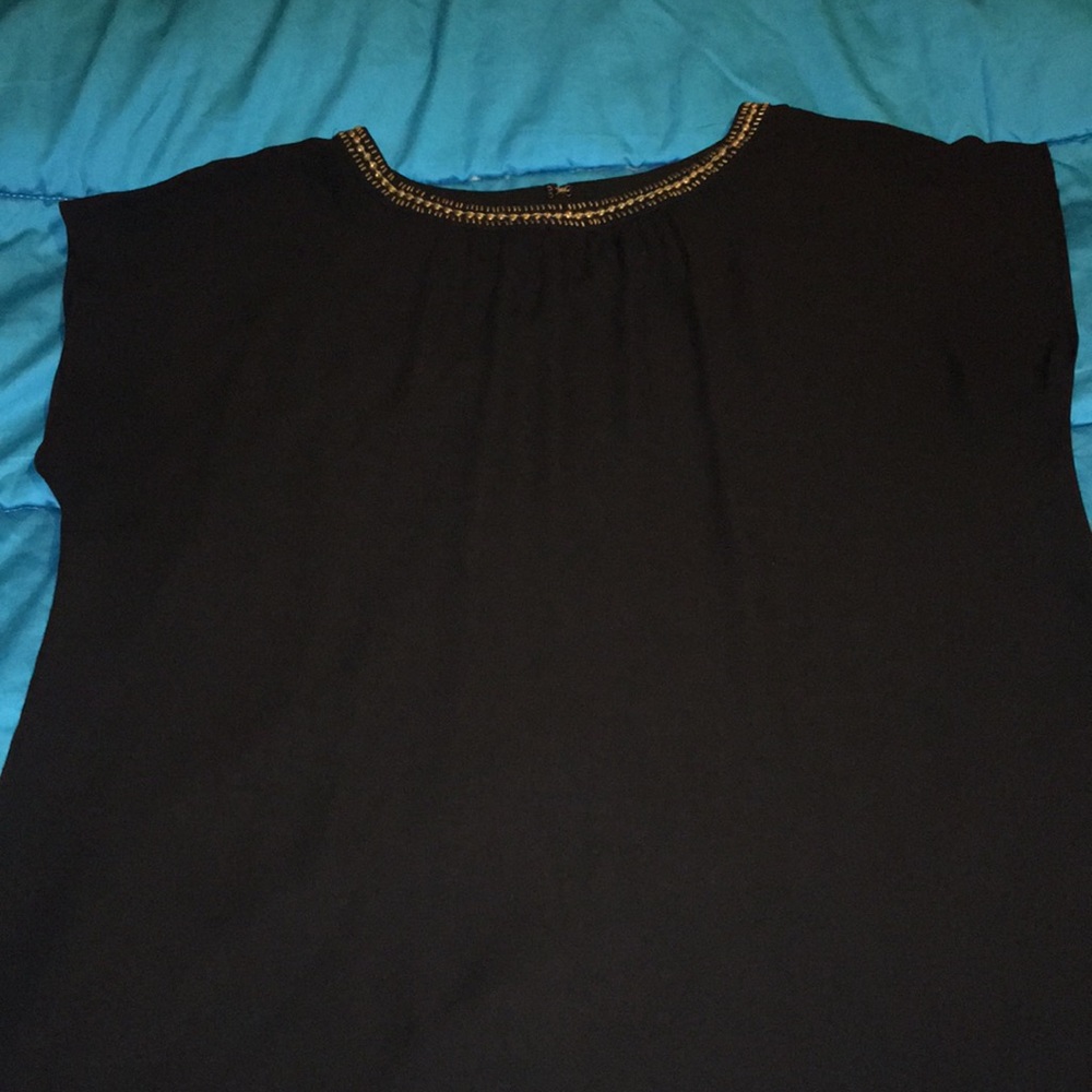 Loft Black sheer top